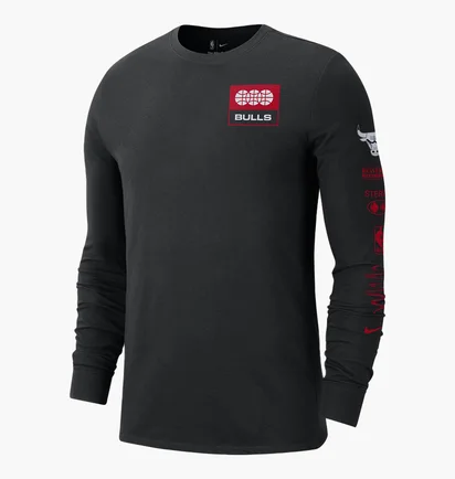 Лонгслив мужской Nike Chicago Bulls Essential MenS Nba Long-Sleeve T-Shirt Black FJ0468-010