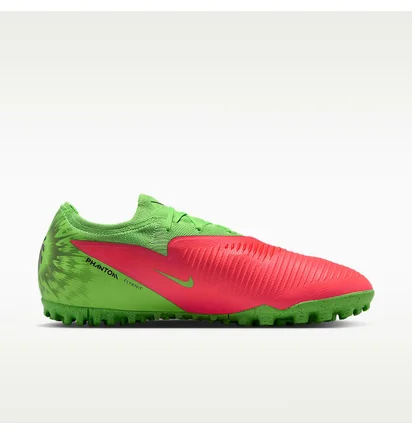 Бутсы унисекс Nike Reactx Phantom 6 Low Pro Tf Eh Green/Red IH1788-603