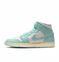 Кроссовки женские Air Jordan 1 Retro Mid Turquoise/White BQ6472-132