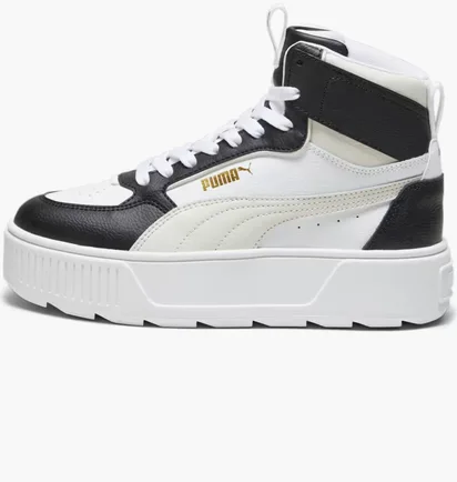 Ботинки детские Puma Karmen Rebelle Mid Jr White/Black 388729-08