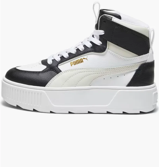 Ботинки детские Puma Karmen Rebelle Mid Jr White/Black 388729-08