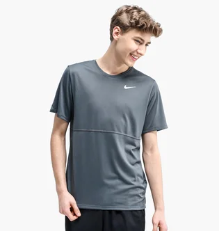 Футболка мужская Nike M Nk Df Run Top Ss Grey Cj5332-070