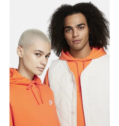 Худі чоловіче Nike Sportswear Club Fleece Pullover Hoodie Orange BV2654-885