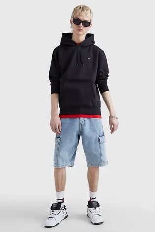 Худи мужское Tommy Jeans Tim Regular Fleece Hoodie Black DMODM09593