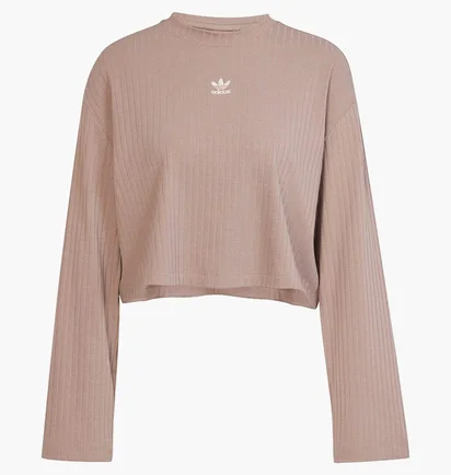 Лонгслив женский Adidas Essentials Wide Rib Beige JD5120