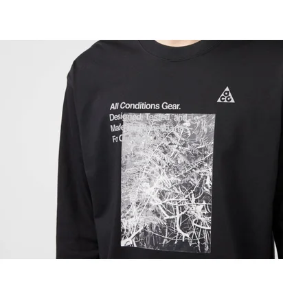 Лонгслів чоловічий Nike Acg Forest Long Sleeve T-Shirt Black FN7318-010