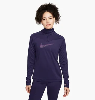 Лонгслів жіночий Nike Dri-Fit Swoosh WomenS 1/4-Zip Running Top Violet FB4687-555