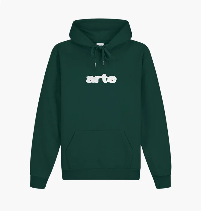 Худи унисекс Arte Antwerp Embroidery Logo Green AW24-138H
