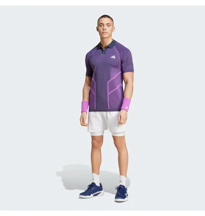 Поло мужское Adidas Tennis Pro Seamless Aeroready Freelift Polo Violet IM8894