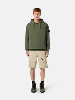 Худі чоловіче Stone Island Logo Patch Drawstring Olive 811560820-V0059