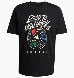 Футболка мужская Adidas Lifestyle Fifa World Cup 26 Road To Ny Nj Black KB2533
