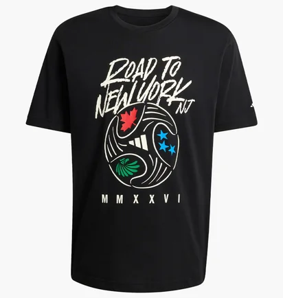 Футболка мужская Adidas Lifestyle Fifa World Cup 26 Road To Ny Nj Black KB2533