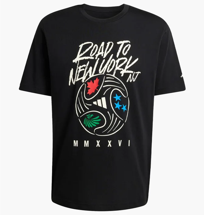 Футболка мужская Adidas Lifestyle Fifa World Cup 26 Road To Ny Nj Black KB2533