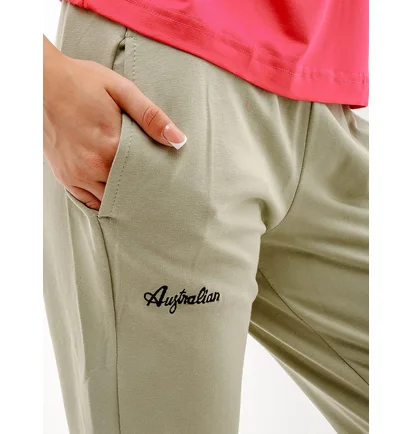 Олимпийка женская AUSTRALIAN Gold Tape Elastic Fleece Tracksuit Olive LSDTU0073-515