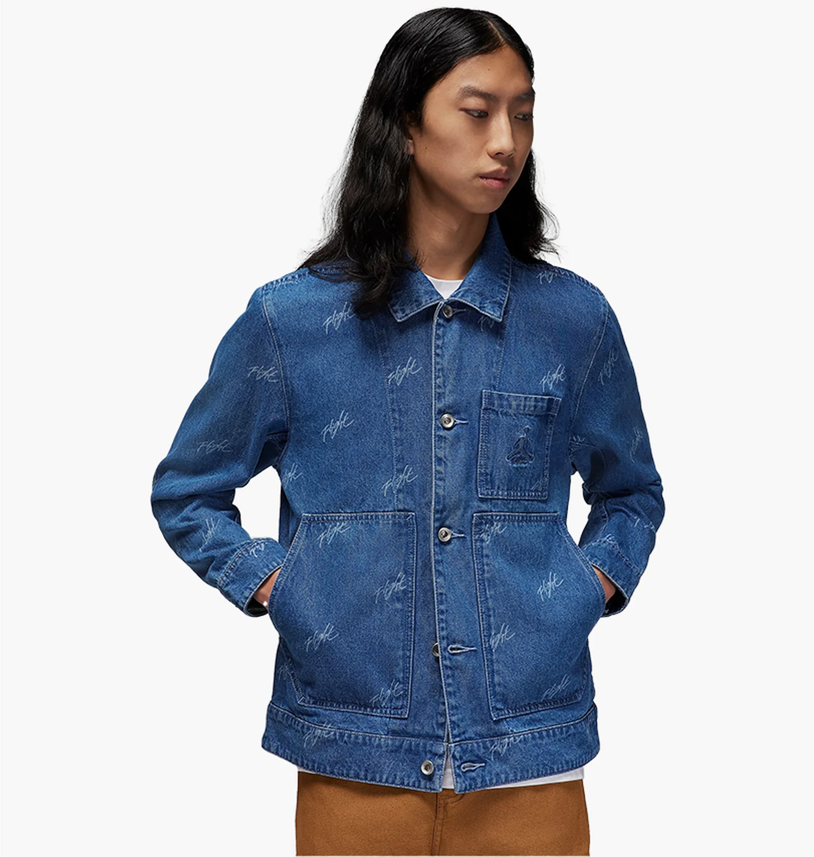 ᐉ Джинсовка мужская Air Jordan Flight Heritage Demim-Jacke Blue