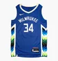 Майка чоловіча Nike Milwaukee Bucks Jersey City 22 Blue DO9600-480