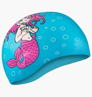 Шапочка для плавания детская Aqua speed Kiddie Mermaid 1784 Light Blue 142-MERMAID