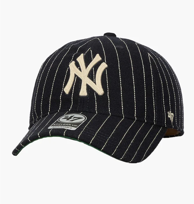Кепка унисекс 47 brand New York Yankees Wool Pinstrip Black WOPCU17WIS-NYA