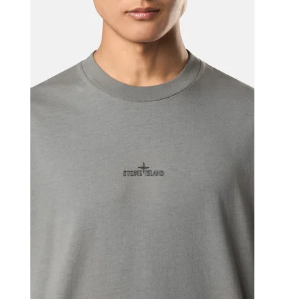 Футболка мужская Stone Island Regular-Fit Short-Sleeve T-Shirt With Megacity Sky Embroidery Grey K2S152100021-S0233-V006B