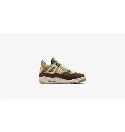 Кроссовки детские Air Jordan 4 Retro Cacao Wow Olive/Brown FB2214-200