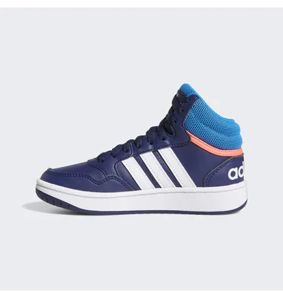 Кроссовки детские Adidas Hoops Mid Shoes Blue/White Gw0400