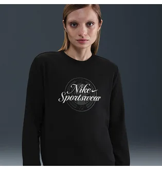 Спортивный костюм женский Nike Sportswear Club Fleece Graphic Crew Black HV2342-010__HV2346-010