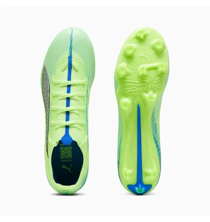 Бутсы унисекс Puma Ultra 5 Match Fg/Ag Green 107687-03