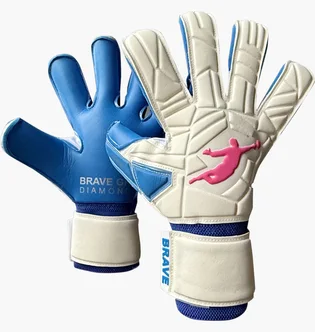 Перчатки вратарские детские Brave GK Diamond White/Blue BG-25-007