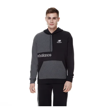 Худи мужское New Balance Nb Athletics Renew Askew Hoodie Black/Grey Mt21551Bk