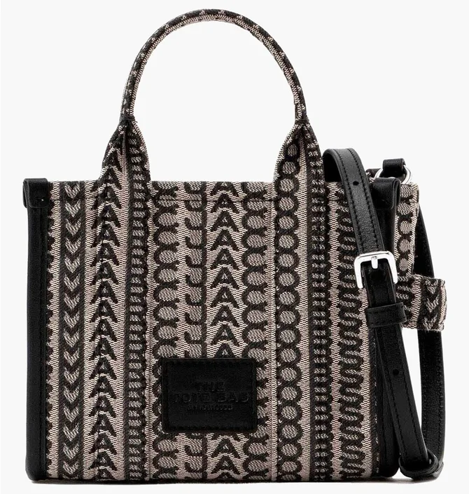 Сумка женская Marc Jacobs The Monogram Mini Tote Bag Black H021M06RE22-BEIGE-MULTI-64190
