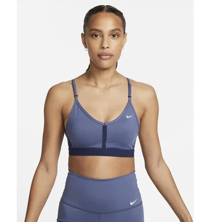 Топ женский Nike Indy WomenS Light-Support Padded V-Neck Sports Bra Blue CZ4456-491