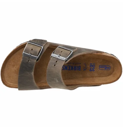Тапочки чоловічі BIRKENSTOCK Arizona Oiled Leather Footbed Sandals Grey 1019313