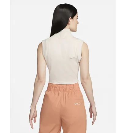 Топ женский Nike Sportswear Collection Mock-Neck Cropped Tank Beige FB8343-104