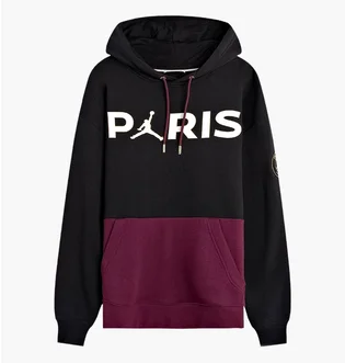 Толстовка чоловіча Nike Air Jordan X Psg Fleece Pullover Hoodie Black Bordeaux CK9773-010