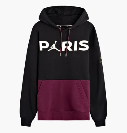 Толстовка мужская Nike Air Jordan X Psg Fleece Pullover Hoodie Black Bordeaux Ck9773-010