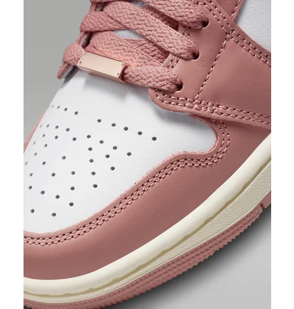 Кроссовки женские Air Jordan 1 Mid Se Shoes White/Pink FB9892-670
