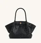 Сумка жіноча JW PEI Hana Medium Weave Texture Tote Bag Black BB2025BG119200JWP