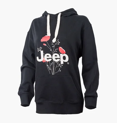 Худи женское Jeep Hooded Oversize Sweatshirt Botanical Print Black O102606-B000