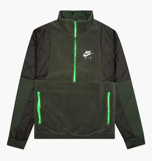 Куртка мужская Nike Sportswear Sherpa Half Zip Jacket Carbon Green Dd6446-335