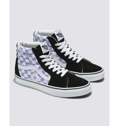Кеди унісекс Vans Sk8-Hi Floral Check Black/Violet VN0007NSO95