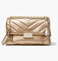 Сумка женская Michael Kors Cece Medium Quilted Metallic Leather Convertible Shoulder Bag Gold 30H9L0EL6K-PALE-GOLD-6222