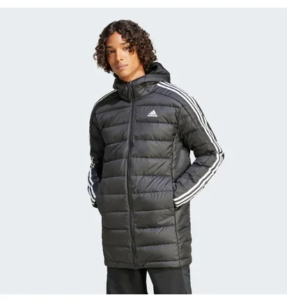 Парка мужская Adidas Essentials 3-Stripes Light Down Hooded Parka Black HZ8522