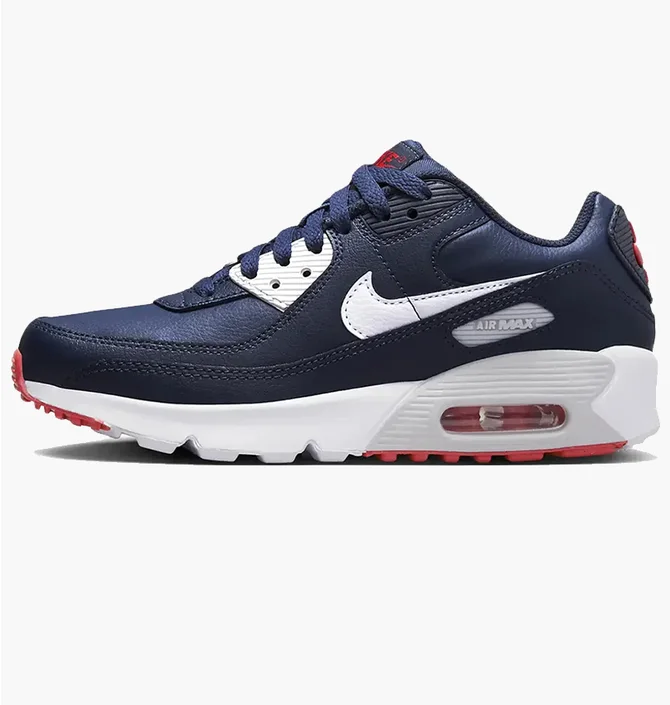 Кросівки дитячі Nike Air Max 90 Leather Obsidian Track Red Blue DV3607-400