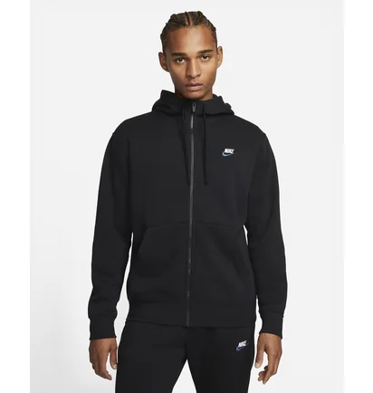 Толстовка чоловіча Nike M Nsw Club Dt Hoodie Fz Bb Black Dq8384-010
