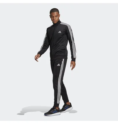 Спортивный костюм мужской Adidas Primegreen Essentials 3-Stripes Track Suit Black GK9651