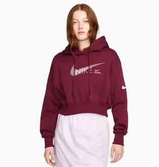 Худи женское Nike Swsh Flc Po Bordo Dr5613-638