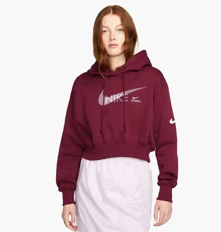 Худи женское Nike Swsh Flc Po Bordo Dr5613-638