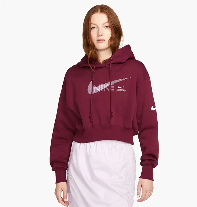 Худі жіноче Nike Swsh Flc Po Bordo Dr5613-638