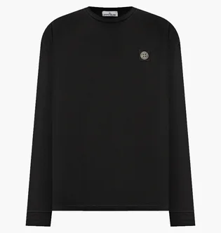 Лонгслів чоловічий Stone Island Logo L/S T-Shirt Black 811522713-A0029