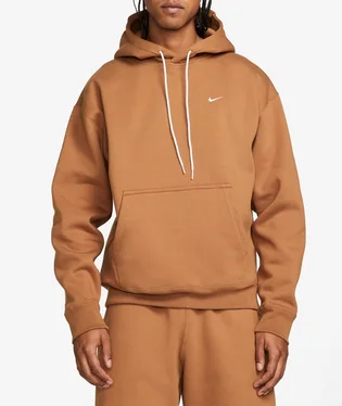 Худи мужское Nike Solo Swoosh Fleece Hoodie Brown CV0552-270